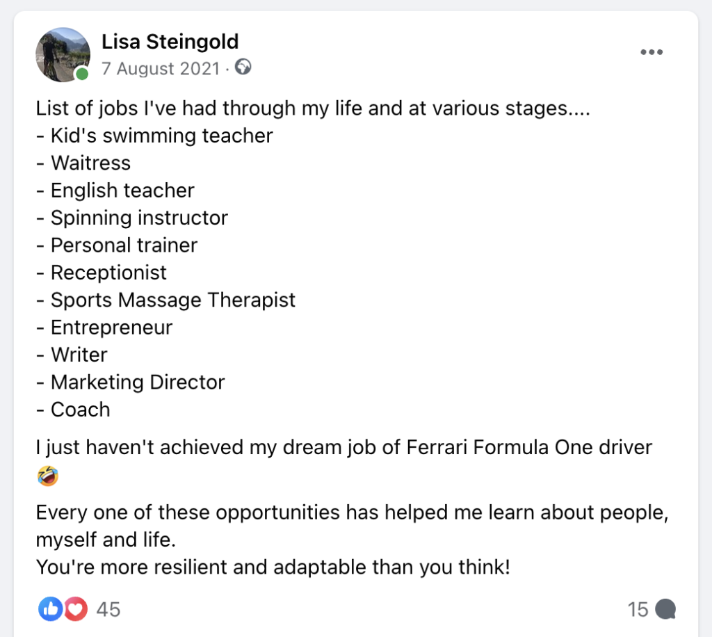 Jobs you can do Lisa Steingold