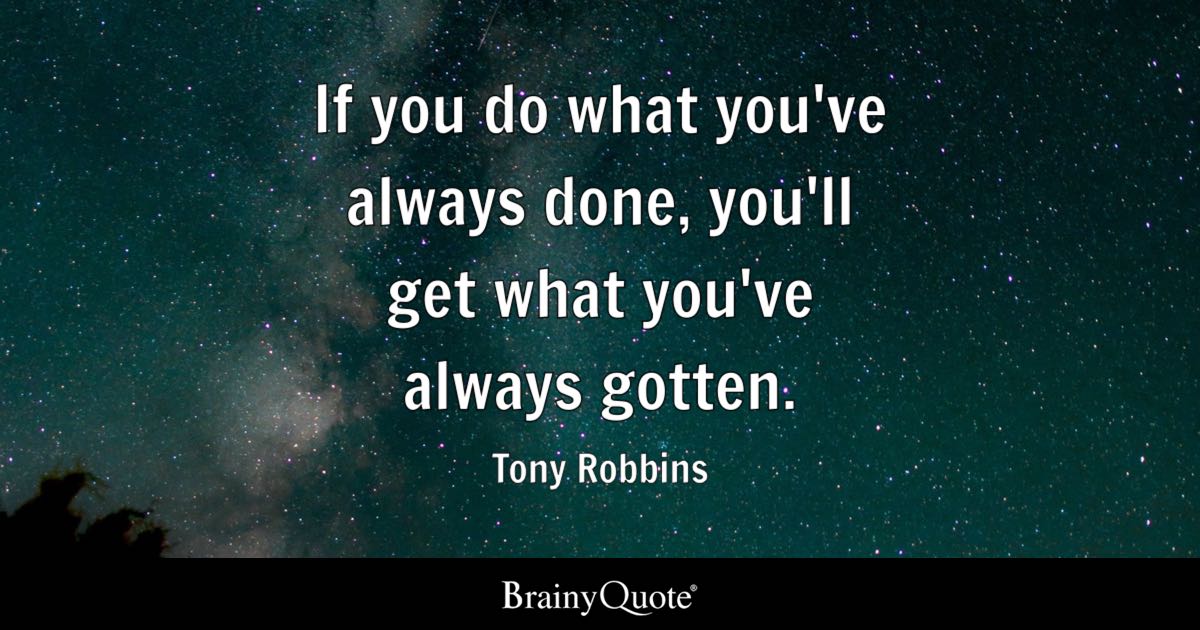 How to Level Up from Tony Robbins quote